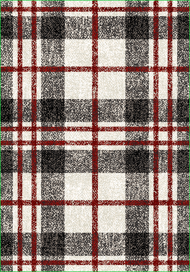 Stately Plaid- Black and Red Light