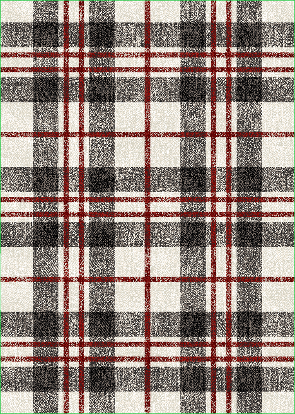 Stately Plaid- Black and Red Light